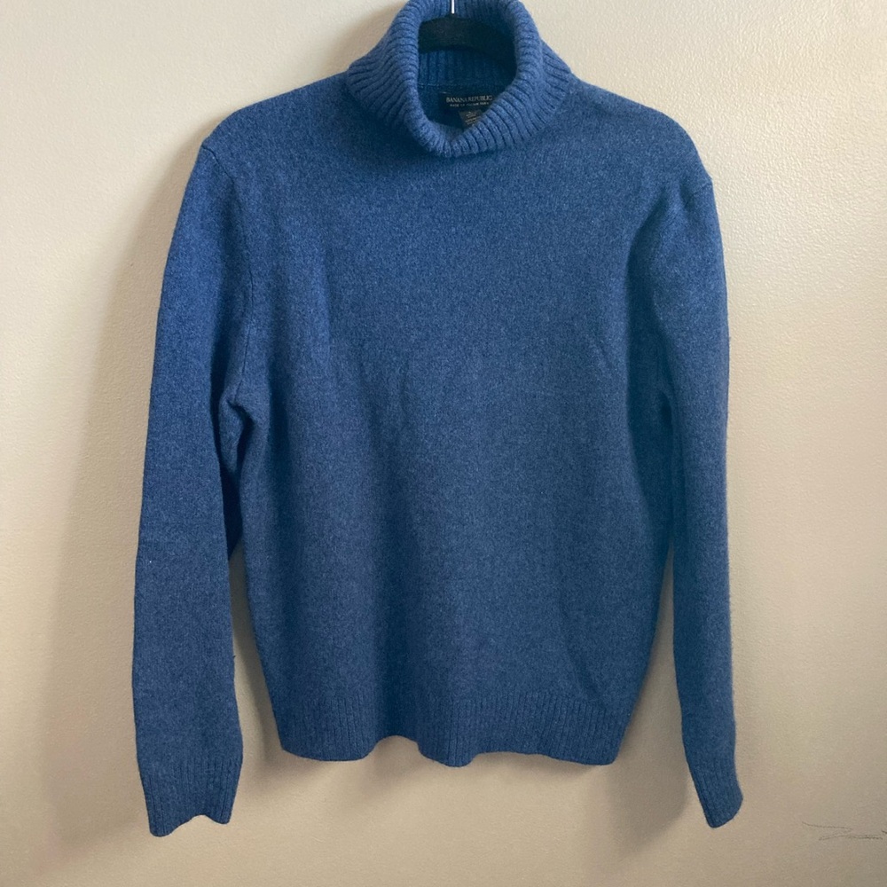 Banana Republic Blue Turtleneck Sweater Womens large